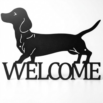 WELCOME DACHSHUND WALL ART