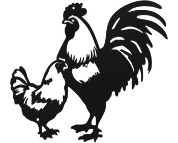 Two Rooster Wall Art