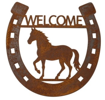 Welcome Lucky Horse Wall Art
