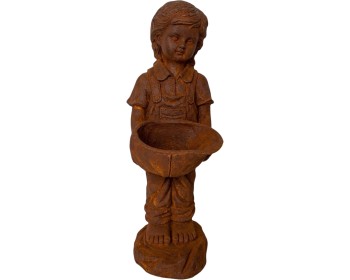 Boy with Hat Feeder