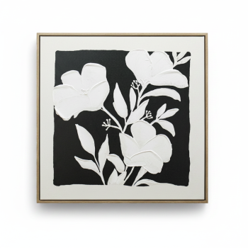 BLACK AND WHITE BLOOMS A ARTWORK