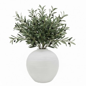 48CM SINGLE OLIVE SPRAY