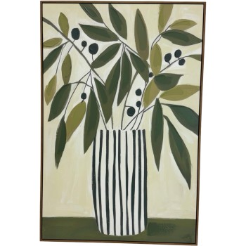 ABSTRACT OLIVES IN VASE ARTWORK
