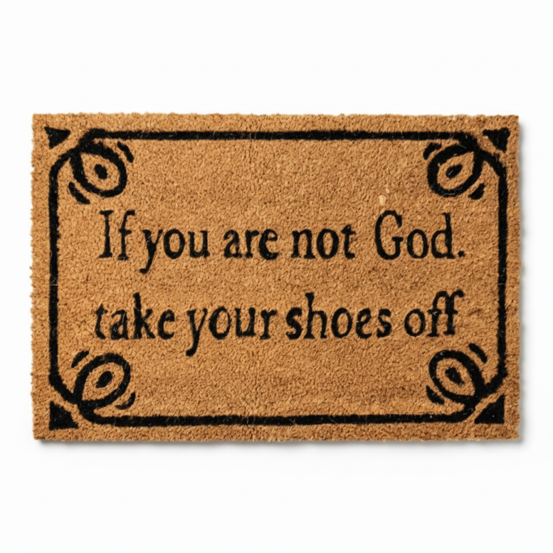 IF YOU ARE NOT GOD  TAKE YOUR SHOES OFF DOORMAT - Image 2