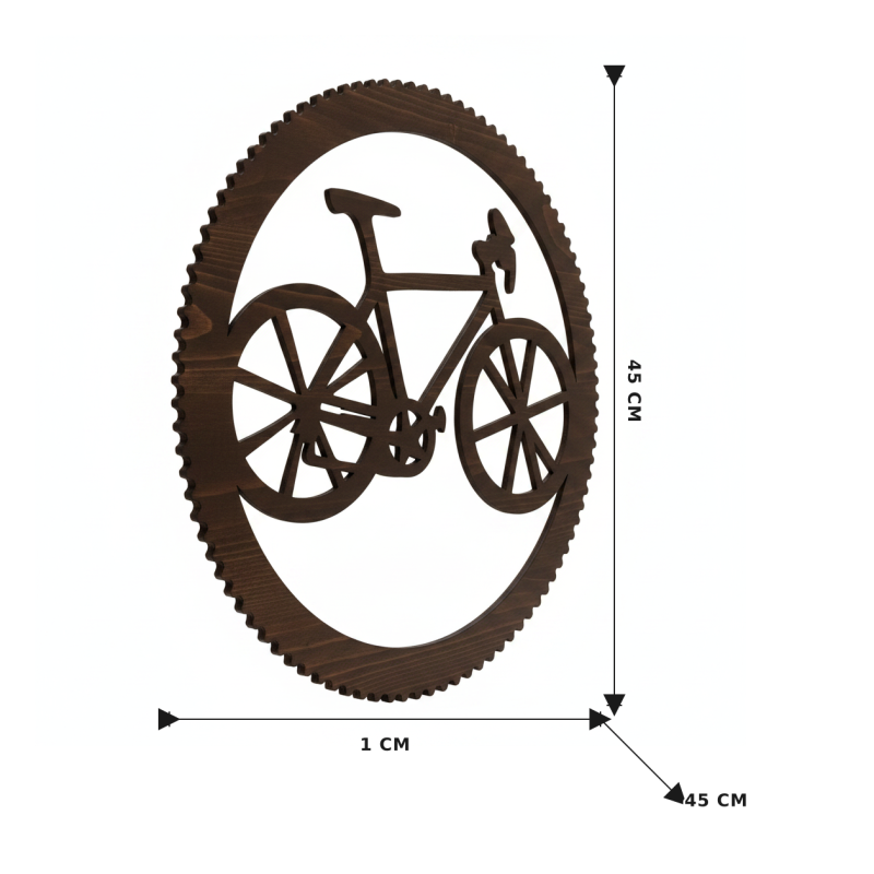 BIKE AND COG ROUND WALL ART - Image 6