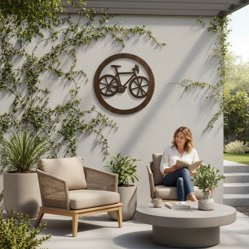BIKE AND COG ROUND WALL ART - Image 8