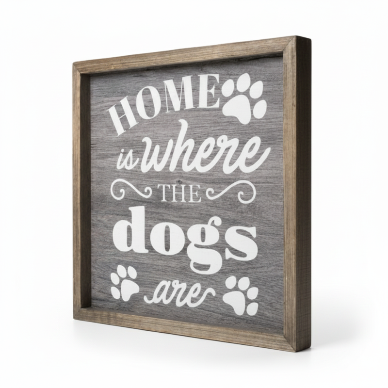HOME IS WHERE THE DOGS ARE WALL ART - Image 4