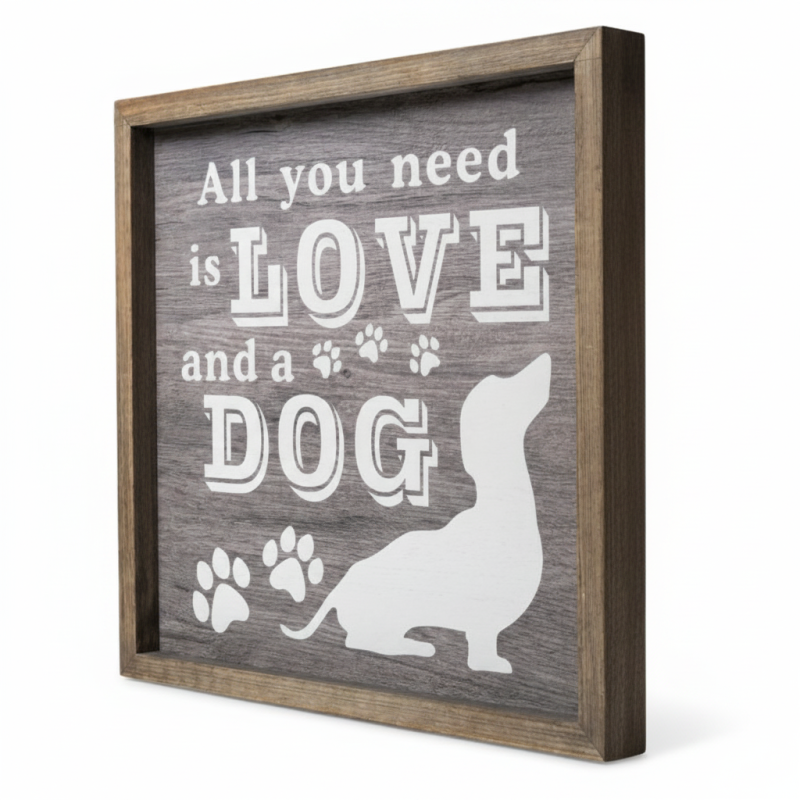 ALL YOU NEED IS LOVE AND A DOG WALL ART - Image 5