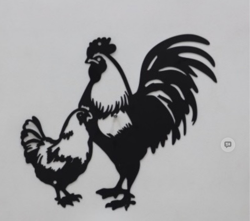 Two Rooster Wall Art - Image 1