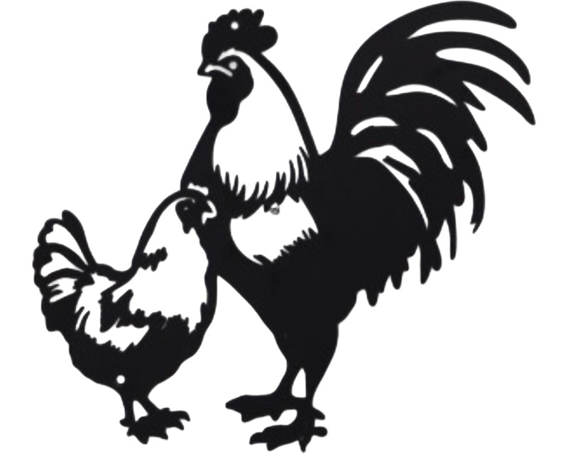 Two Rooster Wall Art - Image 1