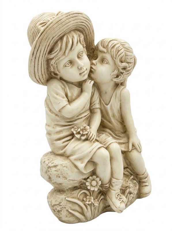Boy and Girl Statue - Image 1