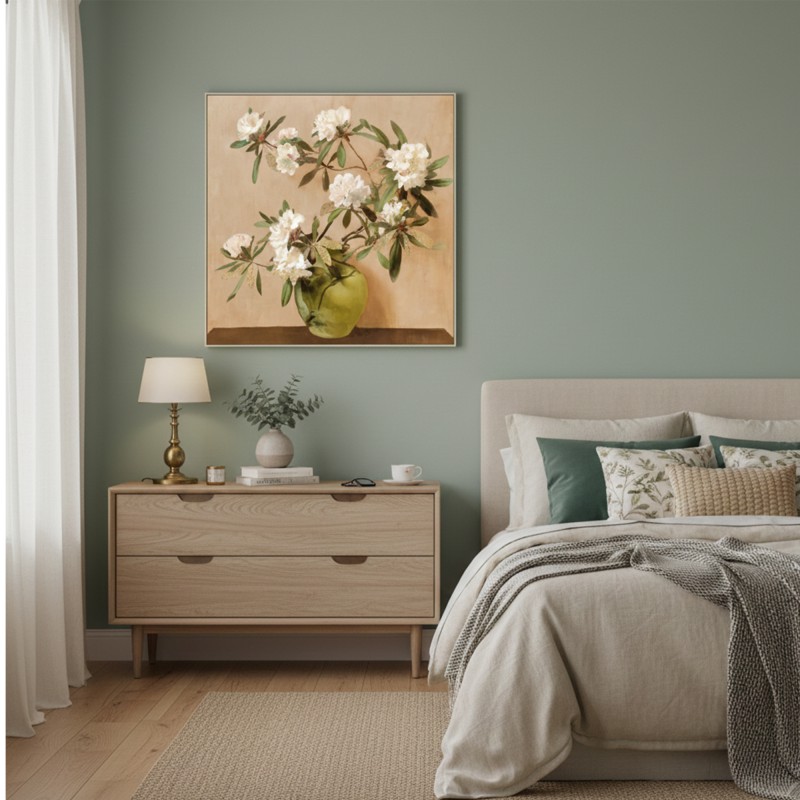 NEUTRAL FLORAL VASE ARTWORK - Image 4