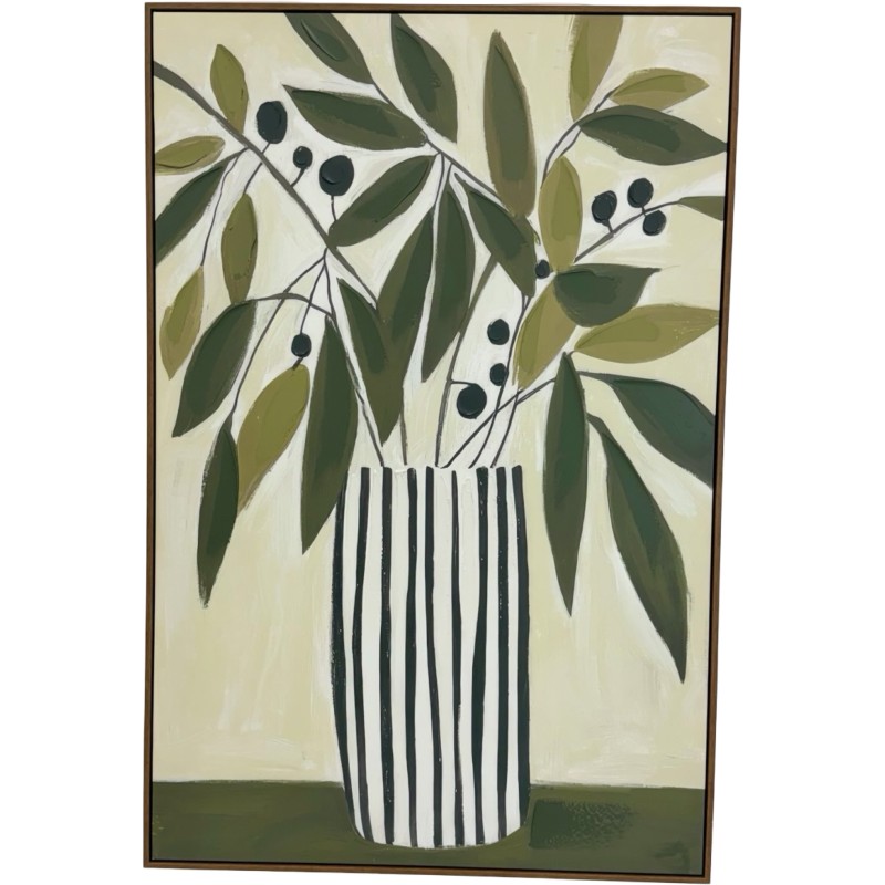 ABSTRACT OLIVES IN VASE ARTWORK - Image 2