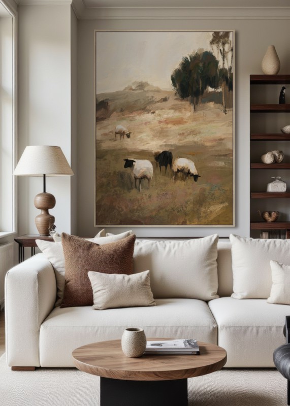 GRAZING SHEEP ARTWORK - Image 2
