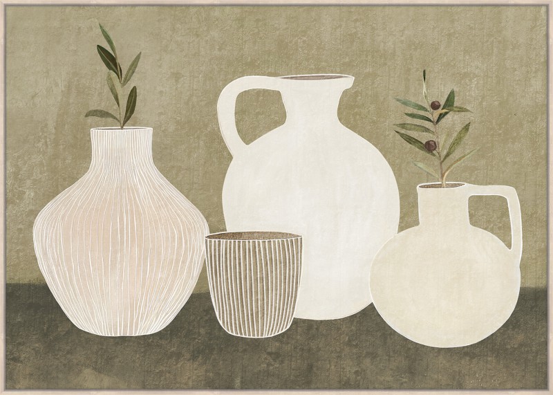 VASES WITH OLIVES ARTWORK  - Image 1