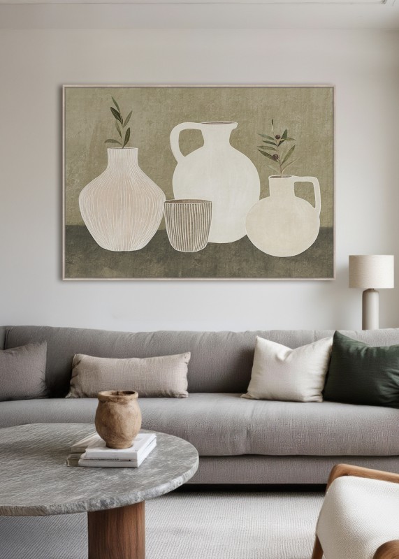 VASES WITH OLIVES ARTWORK  - Image 2