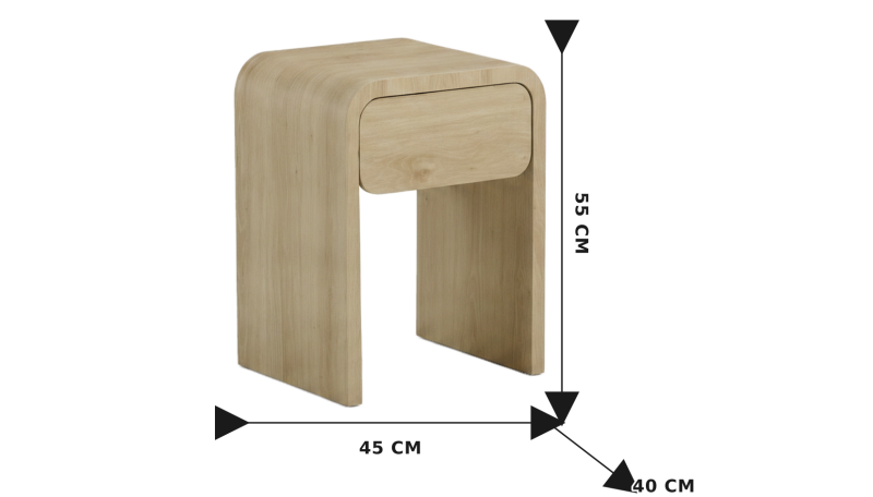 CARRARA BEDSIDE TABLE - Image 5